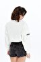 Women's Oversize Crop Coat – Biker Style Denim & Leather Combination Street Style Casual Jacket - 7
