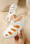 Unisex Velcro Flexible Sole Full Mid-Pedic Durable Wide Mold Children's Sports Sandals Slippers - 4