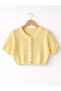 Lou Retro Openwork Short Cardigan Women's Yellow