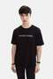 Black Printed Regular Fit Crew Neck T-Shirt - 3