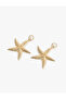 Pearl Detailed Dangle Large Size Starfish Earrings - 2