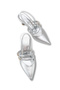 Qilyrra Women's Pointed Toe Heeled Shoes 00128306 Silver Patent Leather - 3