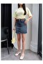Denim Mini Skirt with Pockets