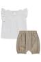 6-18 Month Set with Floral Accessories - Ecru - 3