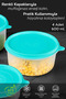 Set of 4 Round Food Storage Containers - Organizer Organizer Food Container 4X600Ml Green - 2