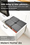 1 Deep Food Storage Container with Label - Pulses Flour Container Large Size Food Box 5300 ml Transparent - 4