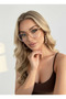 Women's Blue Light Protective Glasses with T-Detail Cateye Frame 53 Ekartman