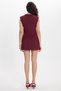 Women's Standard Fit Regular Cut Sleeveless Crew Neck Burgundy Knitwear Dress - 9