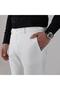 Slim Fit Bel Detailed Trousers White T13954 - 4