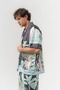Paradise Patterned Short Sleeve Shirt and Elastic Waist Shorts Set - 2