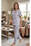 Women's Short Sleeve Buttoned Milan Pajama Set