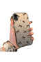 iPhone Xr Compatible High-Quality Brown Bow and Dot Printed Case - 2