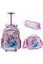 3PCS Unicorn Rolling School Backpack Set for Girls – 16" Lightweight Trolley Bag