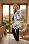 New Season Black Stylish Lace Summer Patterned Short Sleeve Maternity Pajama Set 3 Piece Set - 8