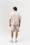 Coastal Patterned Short Sleeve Shirt and Elastic Waist Shorts Set - 5
