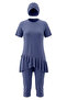 Ruffled Short Sleeve Pool Swimsuit 2611-07 Lilac