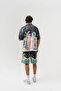 Mirage Patterned Short Sleeve Shirt and Elastic Waist Shorts Set - 5