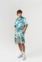 Paradise Patterned Short Sleeve Shirt and Elastic Waist Shorts Set