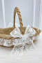 Promise Engagement Wedding Henna Bridal Basket and Tray with Pearls Wedding Sünnet Bride Gift Decorative Wicker Jute - 3
