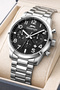Functional Steel Cord, Steel Case Men's Wristwatch Bracelet Gift Silver-Black Sdslz01