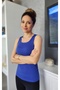 Women's Strappy Square Neck Blue-Purple Body Tank Top - 3