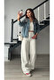 Blue Stone-Embroidered Denim Jacket - 4