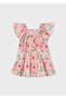 Flowered Dress for Ages 4-10 - Salmon - 3