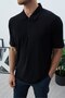 Polo Collar Zippered Fresh Viscose T-Shirt - Tiril Tiril Flexible