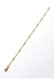 Men's Gold Color Steel Bead Detail Thin Chain Modern Design Bracelet - 2