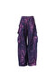 Cool Purple Denim Cargo Pants - 6