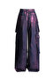 Cool Purple Denim Cargo Pants - 4