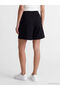Black Soft Touch Women's Shorts with Elastic Waist - 5