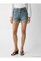 Giyçık Storeden Indigo High Waist Women's Jean Shorts - 5