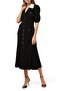 Polo V-Neck Bubble Sleeve Long Dress - 2
