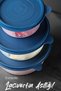 Set of 6 Round Food Storage Containers - Organizer Organizer Food Container 6X1200Ml Navy Blue - 4