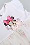 Minnie Mouse Print Fit & Flare Dress with Crew Neck and Flutter Sleeves - 3