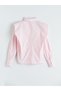 Pink Women's Shirt with Flounces on the Shoulders - 5