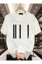 Printed Oversize Crew Neck T-Shirt - White