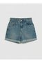 Giyçık Storeden Indigo High Waist Women's Jean Shorts