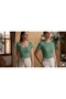 2-Pack Square Neck/Cyclist Neck Ribbed Camisole Fabric Body-Fitting T-Shirt