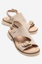 Cruel Beige Suede Genuine Leather Women's Sandals
