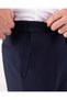 Italian Style Slim Fit Men's Trousers with Details in Navy Blue T13950 - 3