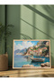 Sahil Town One Piece Wooden Framed Painting - 2