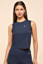 Logo Detail Sleeveless Active T-Shirt With Crew Neck