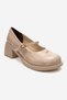 Luanda Beige Strappy Women's Thick Heeled Mary Jane Shoes - 3
