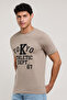 Typography Print T-Shirt with Crew Neck and Short Sleeves - 4