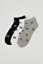 3 Pack Patterned Ankle Socks