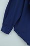 Oval Cut Cape Detailed Buttoned Navy Blue Tunic - Navy Blue - 3
