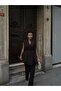 Women's Top and Bottom Double Suit Shoulder Detailed Belted Vest Pants Suit - 2