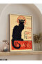Black Cat One Piece Wooden Framed Painting - 2